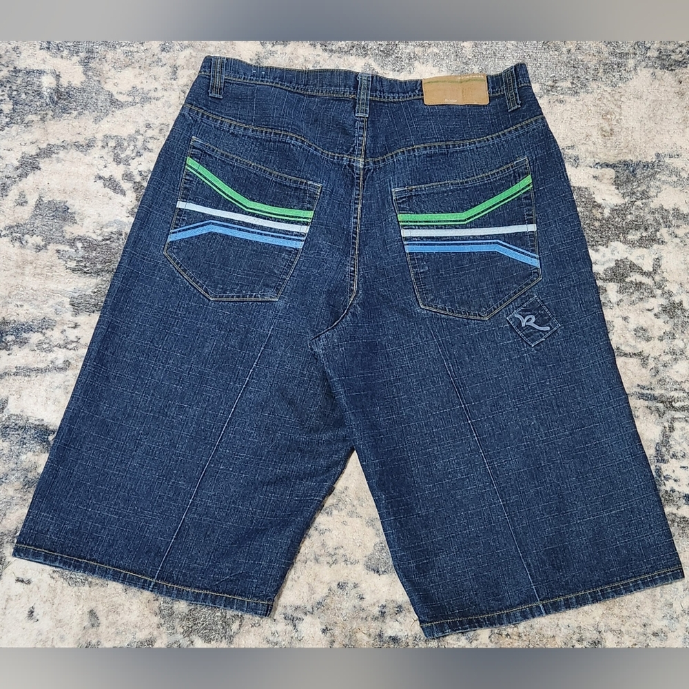 Vintage Y2K‎ Baggy Rocawear Denim Shorts Size 34